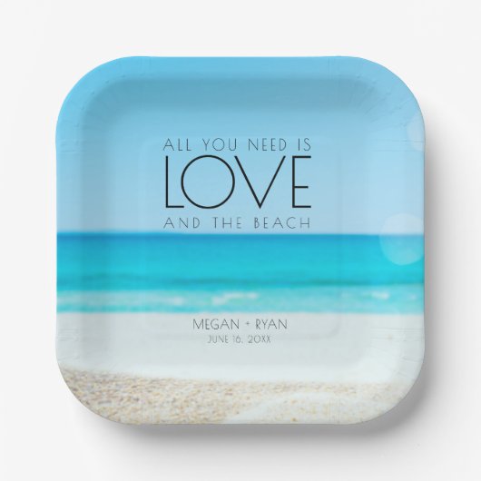 Destination Beach Wedding Papieren Bordje (Voorkant)