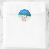 Destination Beach Wedding Ronde Sticker (Tas)