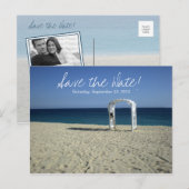 Destination Beach Wedding Save the Date Briefkaart (Voorkant / Achterkant)