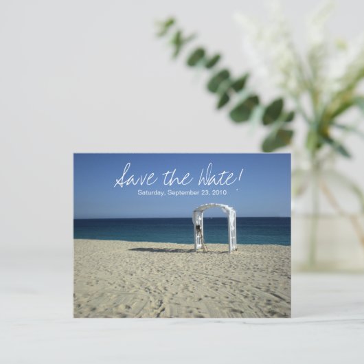 Destination Beach Wedding Save the Date Briefkaart (Staand voorkant)