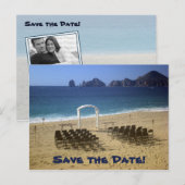 Destination Beach Wedding Save the Date Briefkaart (Voorkant / Achterkant)