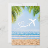 Destination Beach Wedding Save the Date Uitnodigin (Achterkant)