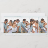 Destination Boarding Pass Ticket Photo Wedding Kaart (Achterkant)