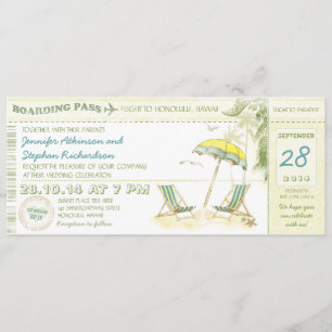 Destination Boarding Pass - Uitnodigingen voor bru