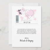 Destination Boarding Pass Weddenschap Bedankt (Voorkant)