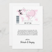 Destination Boarding Pass Weddenschap Bedankt (Voorkant / Achterkant)