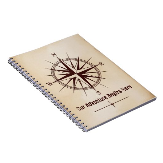 Destination Coordinates Compass | Travel Wedding Notitieboek (Rechterzijde)