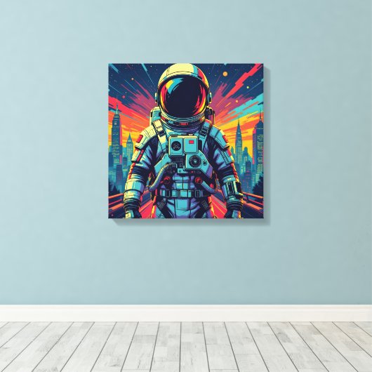 DESTINATION EARTH-18 CANVAS AFDRUK (Insitu (Houten vloer))