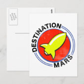 Destination Mars Briefkaart (Voorkant / Achterkant)