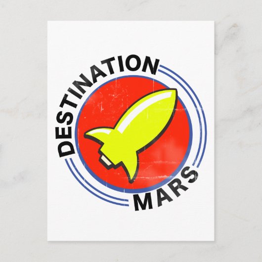 Destination Mars Briefkaart (Voorkant)