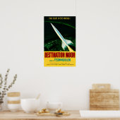DESTINATION MOON Retro Hollywood Sci Fi Film Poster (Keuken)