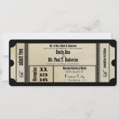 Destination Old Hollywood Ticket Playbill Wedding Kaart (Voorkant)