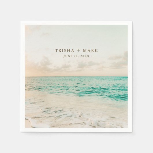 Destination Sunset Beach Wedding Servet (Voorkant)