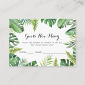 Destination Tropical Raad hoeveel Game Kaart Visitekaartje (Voorkant)