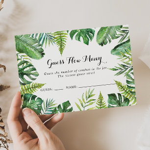 Destination Tropical Raad hoeveel Game Kaart Visitekaartje