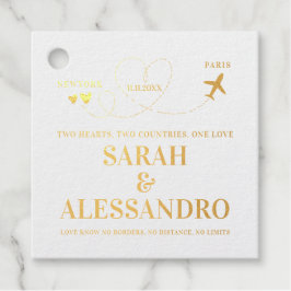 Destination Wedding Airplane Heart Bedankjes Labels