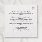 Destination Wedding | Airplane Heart Bedankjes Labels (Achterkant)