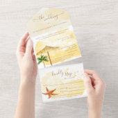 Destination Wedding All in One Wedding Invitation All In One Uitnodiging (Afscheurbaar)