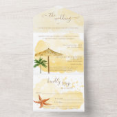 Destination Wedding All in One Wedding Invitation Uitnodiging (Binnen)