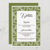 Destination Wedding, Beach Wedding, Details Card Kaart (Voorkant / Achterkant)