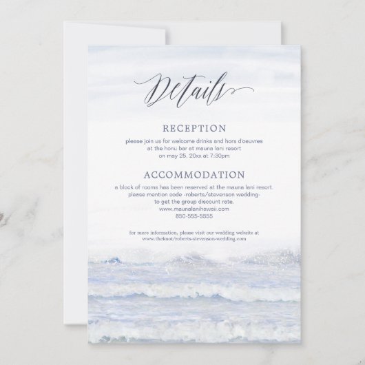 Destination Wedding, Beach Wedding, Ocean Suite Kaart (Voorkant)
