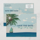 Destination Wedding Bewaar de datum Aankondigingskaart (Voorkant / Achterkant)