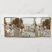 Destination Wedding Boarding Pass Gold Ticket QR Kaart (Achterkant)