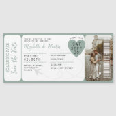 Destination Wedding Boarding Pass Plane Ticket (Voorkant)