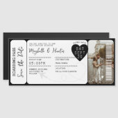 Destination Wedding Boarding Pass Ticket QR Code (Voorkant / Achterkant)