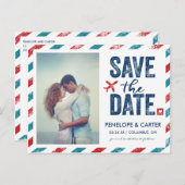 Destination Wedding | Briefkaart Opslaan datum (Voorkant / Achterkant)