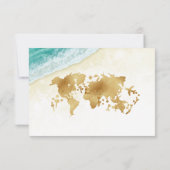 Destination Wedding Compass Monogram QR-code RSVP Kaartje (Achterkant)