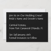 Destination Wedding Cruise | De verzenddatum opsla Save The Date (Achterkant)