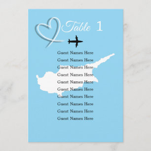 Destination Wedding Cyprus Map Plan Card Kaart