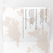 Destination Wedding Drieluik Uitnodiging (Binnenzijde eerst)