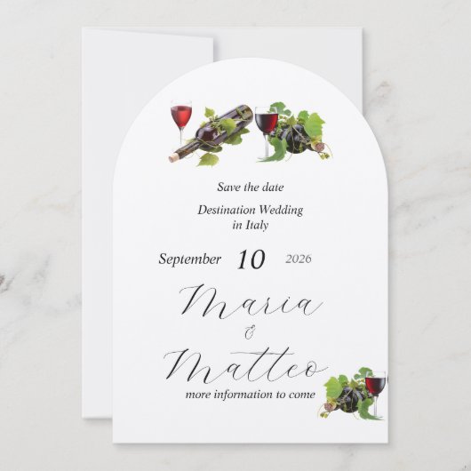 Destination Wedding Flat Wedding Uitnodiging (Voorkant)