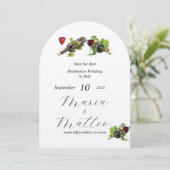 Destination Wedding Flat Wedding Uitnodiging (Staand voorkant)