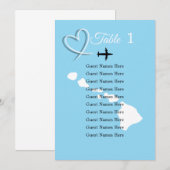 Destination Wedding Hawaii Table Plan Card Kaart (Voorkant / Achterkant)