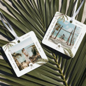 Destination Wedding Honeymoon Tropical Palm Photo Metalen Ornament
