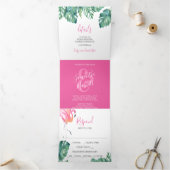 Destination Wedding Invitation Drieluik Uitnodiging (Binnen)