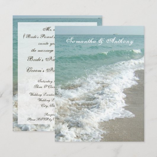 Destination Wedding Invitation Kaart (Voorkant / Achterkant)