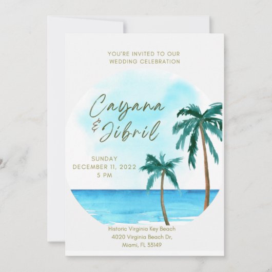 Destination Wedding Invitation Kaart (Voorkant)