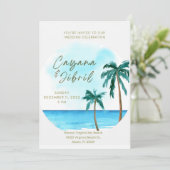 Destination Wedding Invitation Kaart (Staand voorkant)