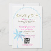 Destination Wedding Invitation Kaart (Achterkant)