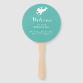 Destination Wedding Madeira Europe Hand Fan Handwaaier (Achterkant)