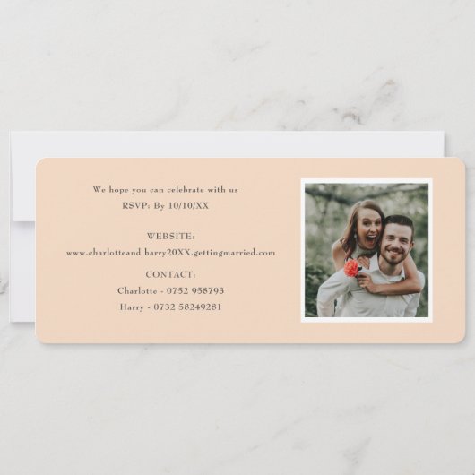 Destination Wedding Malediven Ticket Kaart (Achterkant)