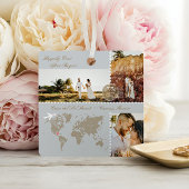 Destination Wedding Map Pin Photo Collage Keepsake Metalen Ornament