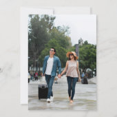 Destination Wedding Marine Blauw Grijs Indigo Foto Kaart (Achterkant)