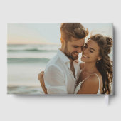 Destination Wedding Minimal Waterverf Palm Tree Gastenboek (Achterkant)