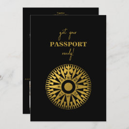 Destination Wedding Passport Compass Wedding Kaart
