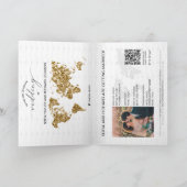 Destination Wedding Passport Wereldkaart QR-code (Binnen)